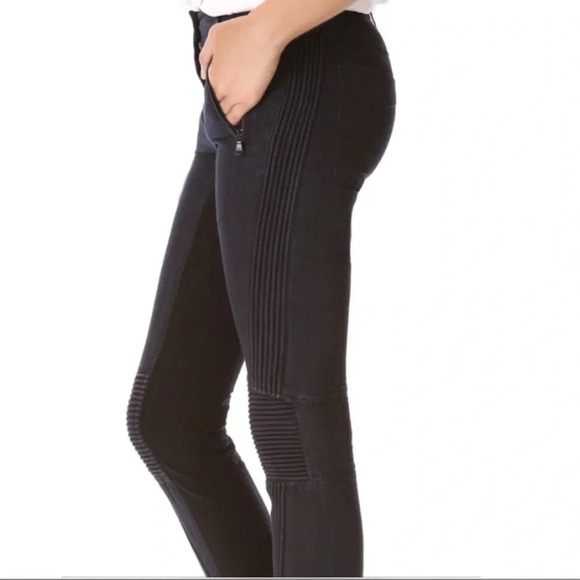 3.1 Phillip Lim Moto Pants w/ Ponte Inserts Biker Quilted Knee Pads street wear - Picture 6 of 13